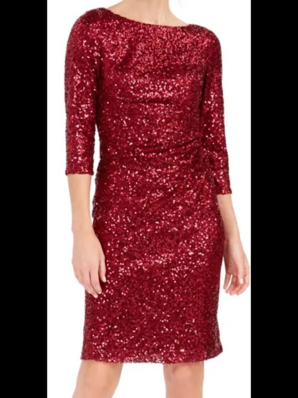 Jessica Howard Burgundy Sequin Cocktail Dress | Size 6 | NWT